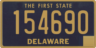 DE license plate 154690