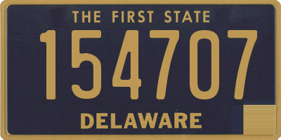 DE license plate 154707