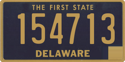 DE license plate 154713