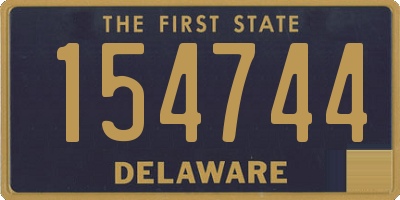 DE license plate 154744