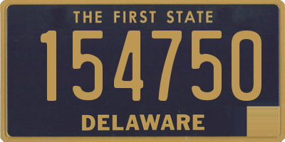 DE license plate 154750