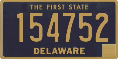 DE license plate 154752