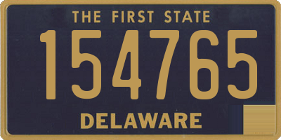 DE license plate 154765