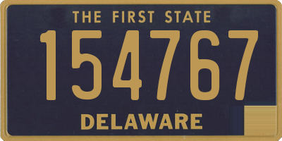 DE license plate 154767