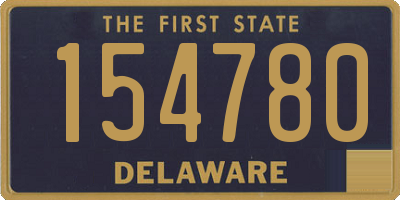 DE license plate 154780