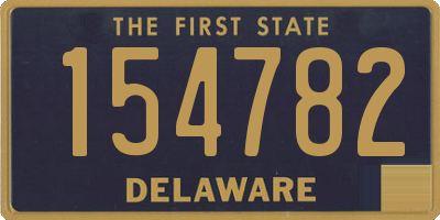 DE license plate 154782