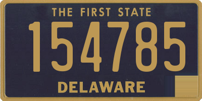 DE license plate 154785