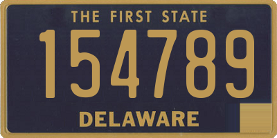 DE license plate 154789