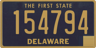 DE license plate 154794