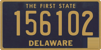 DE license plate 156102