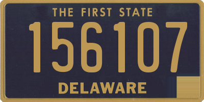 DE license plate 156107