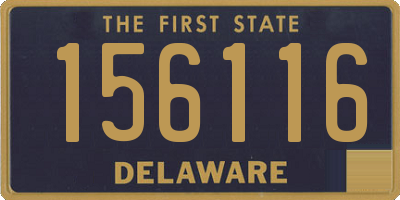 DE license plate 156116