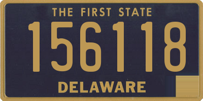 DE license plate 156118