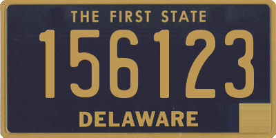 DE license plate 156123