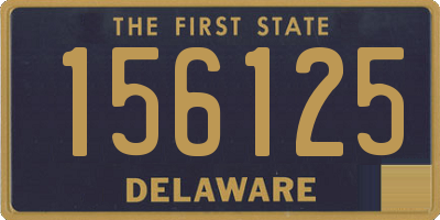 DE license plate 156125