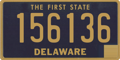 DE license plate 156136