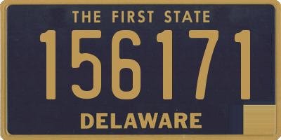 DE license plate 156171