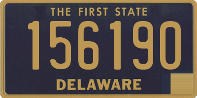 DE license plate 156190