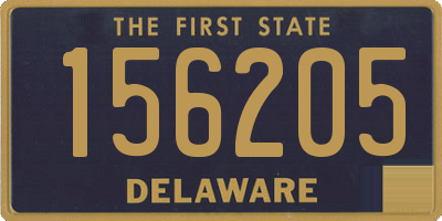 DE license plate 156205