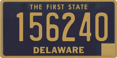 DE license plate 156240