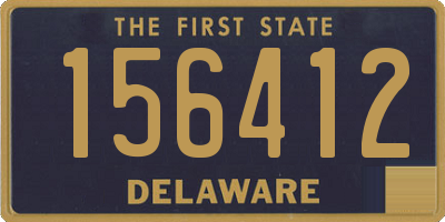 DE license plate 156412