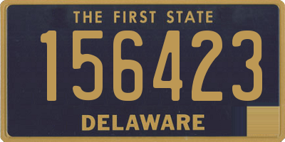 DE license plate 156423