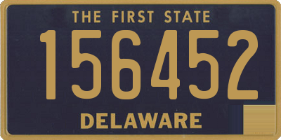 DE license plate 156452