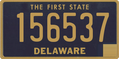 DE license plate 156537