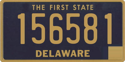 DE license plate 156581