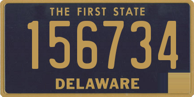 DE license plate 156734