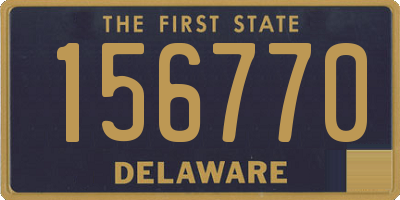 DE license plate 156770