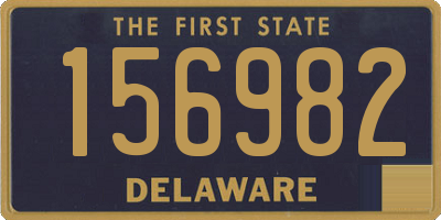 DE license plate 156982