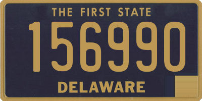 DE license plate 156990