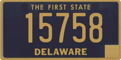 DE license plate 15758
