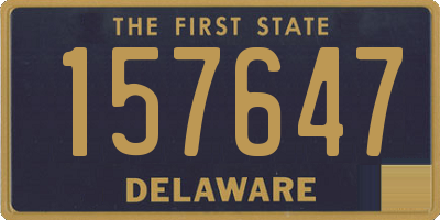 DE license plate 157647