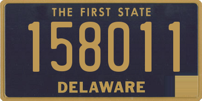 DE license plate 158011