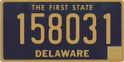 DE license plate 158031