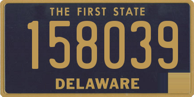 DE license plate 158039