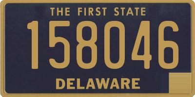 DE license plate 158046