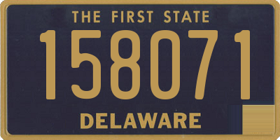 DE license plate 158071