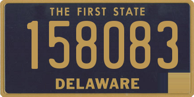 DE license plate 158083