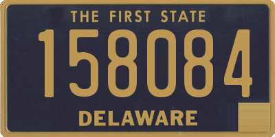 DE license plate 158084