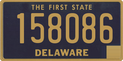 DE license plate 158086