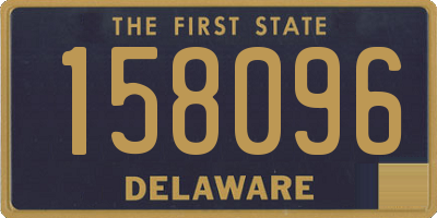 DE license plate 158096