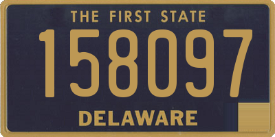 DE license plate 158097