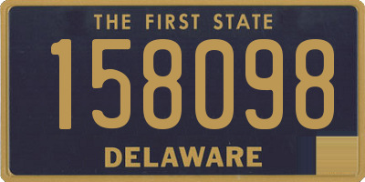 DE license plate 158098