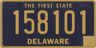 DE license plate 158101