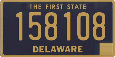 DE license plate 158108