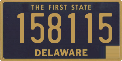 DE license plate 158115