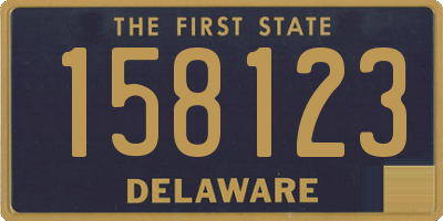 DE license plate 158123